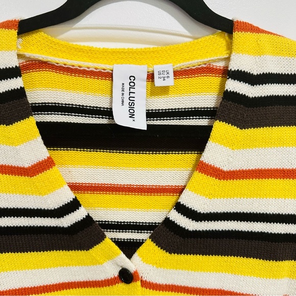 ASOS Cropped Stripe Cardigan. Women’s Size 2. - Picture 2 of 2